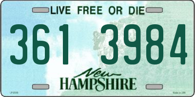 NH license plate 3613984