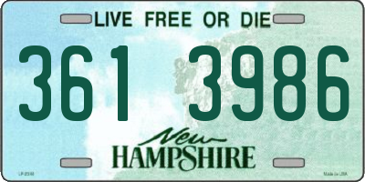 NH license plate 3613986