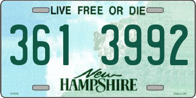 NH license plate 3613992