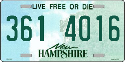 NH license plate 3614016