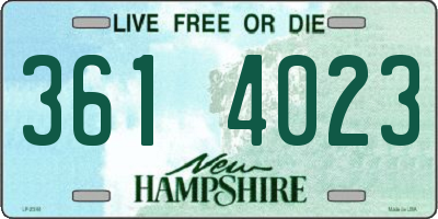 NH license plate 3614023