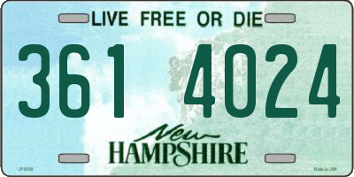 NH license plate 3614024