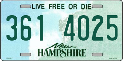 NH license plate 3614025