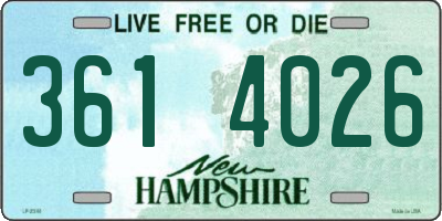 NH license plate 3614026