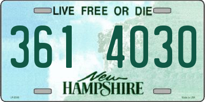 NH license plate 3614030