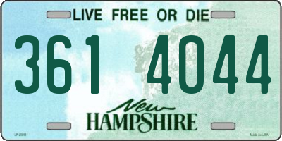 NH license plate 3614044
