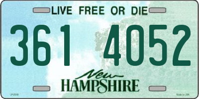 NH license plate 3614052