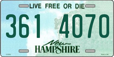 NH license plate 3614070