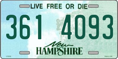NH license plate 3614093
