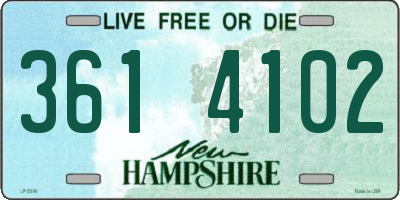 NH license plate 3614102
