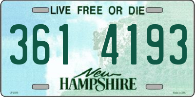 NH license plate 3614193