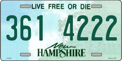 NH license plate 3614222