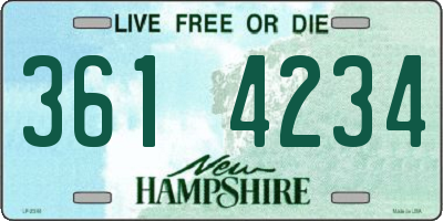 NH license plate 3614234