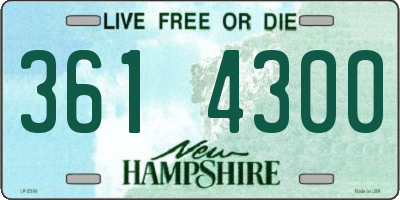 NH license plate 3614300