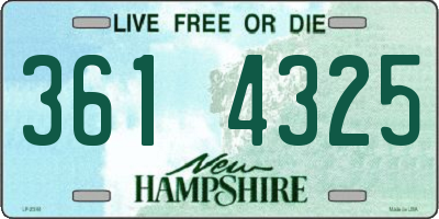 NH license plate 3614325