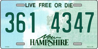 NH license plate 3614347