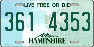 NH license plate 3614353