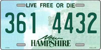 NH license plate 3614432