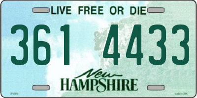 NH license plate 3614433