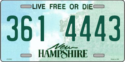 NH license plate 3614443