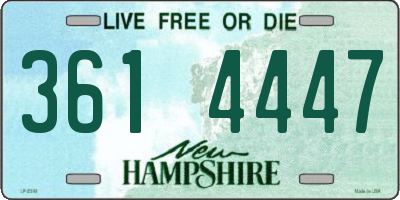 NH license plate 3614447