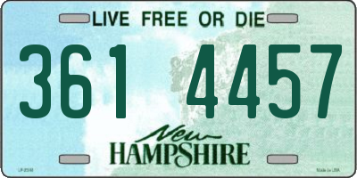 NH license plate 3614457