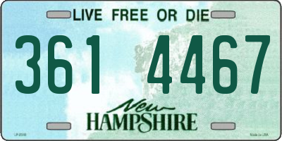 NH license plate 3614467