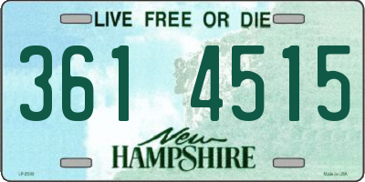 NH license plate 3614515