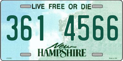 NH license plate 3614566