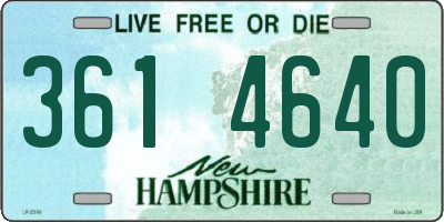 NH license plate 3614640