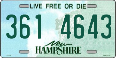 NH license plate 3614643
