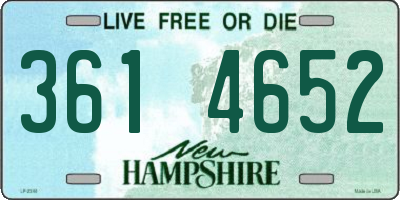 NH license plate 3614652