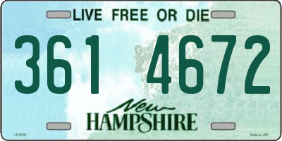 NH license plate 3614672