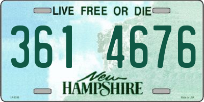 NH license plate 3614676