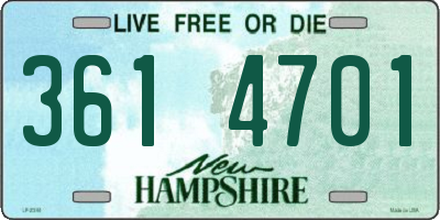 NH license plate 3614701