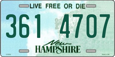 NH license plate 3614707