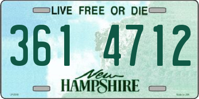NH license plate 3614712