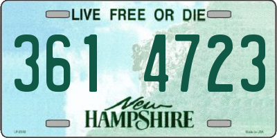 NH license plate 3614723