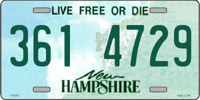 NH license plate 3614729