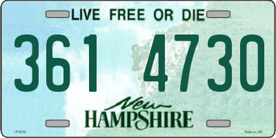 NH license plate 3614730