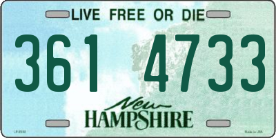 NH license plate 3614733