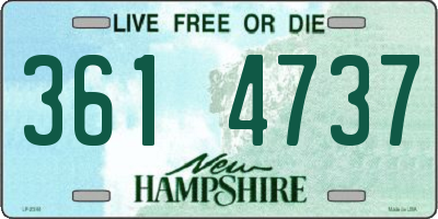 NH license plate 3614737