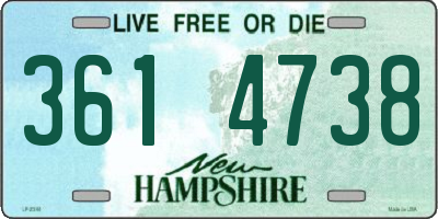 NH license plate 3614738