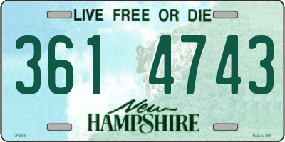 NH license plate 3614743