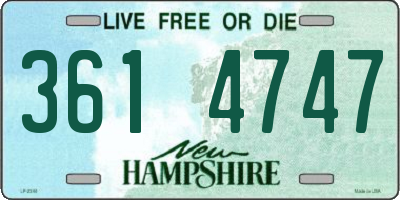 NH license plate 3614747