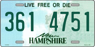 NH license plate 3614751