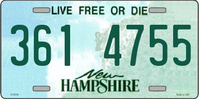 NH license plate 3614755