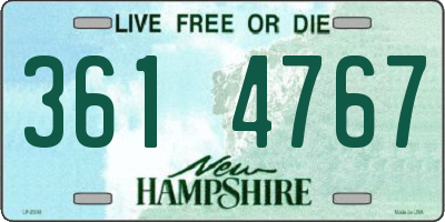 NH license plate 3614767