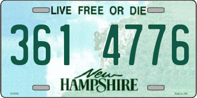NH license plate 3614776