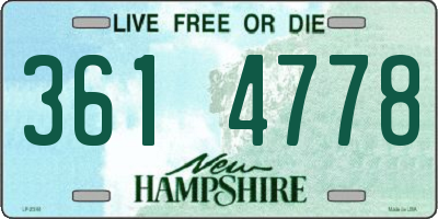 NH license plate 3614778